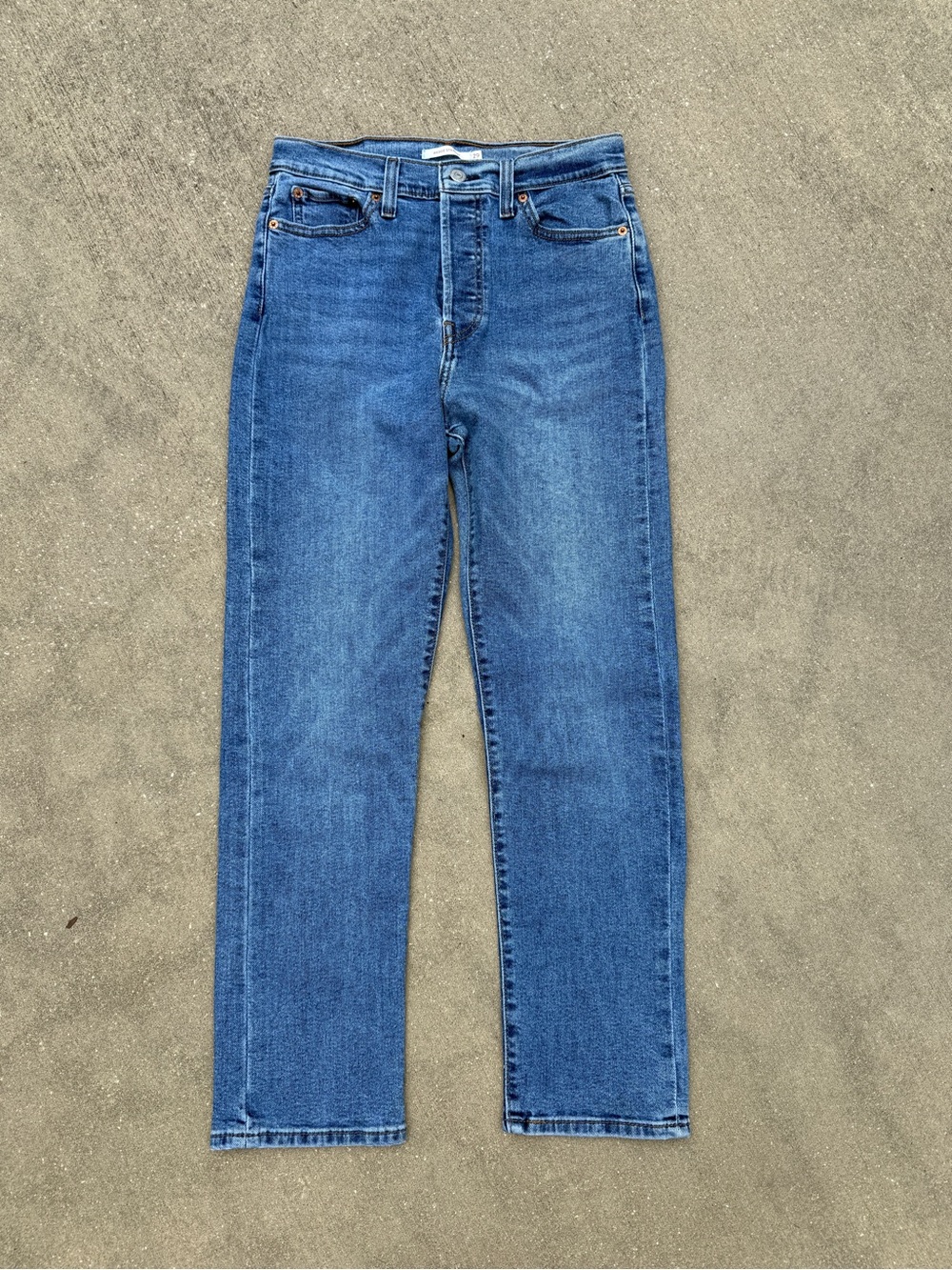 Levi's Wedgie Straight Jeans Womens 29 High Rise Blue Denim Y2K